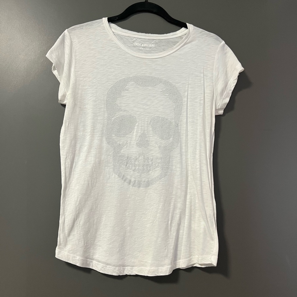 Zadig & Voltaire White Skull Tee